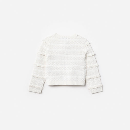Cream Cherry Motif Cardigan
