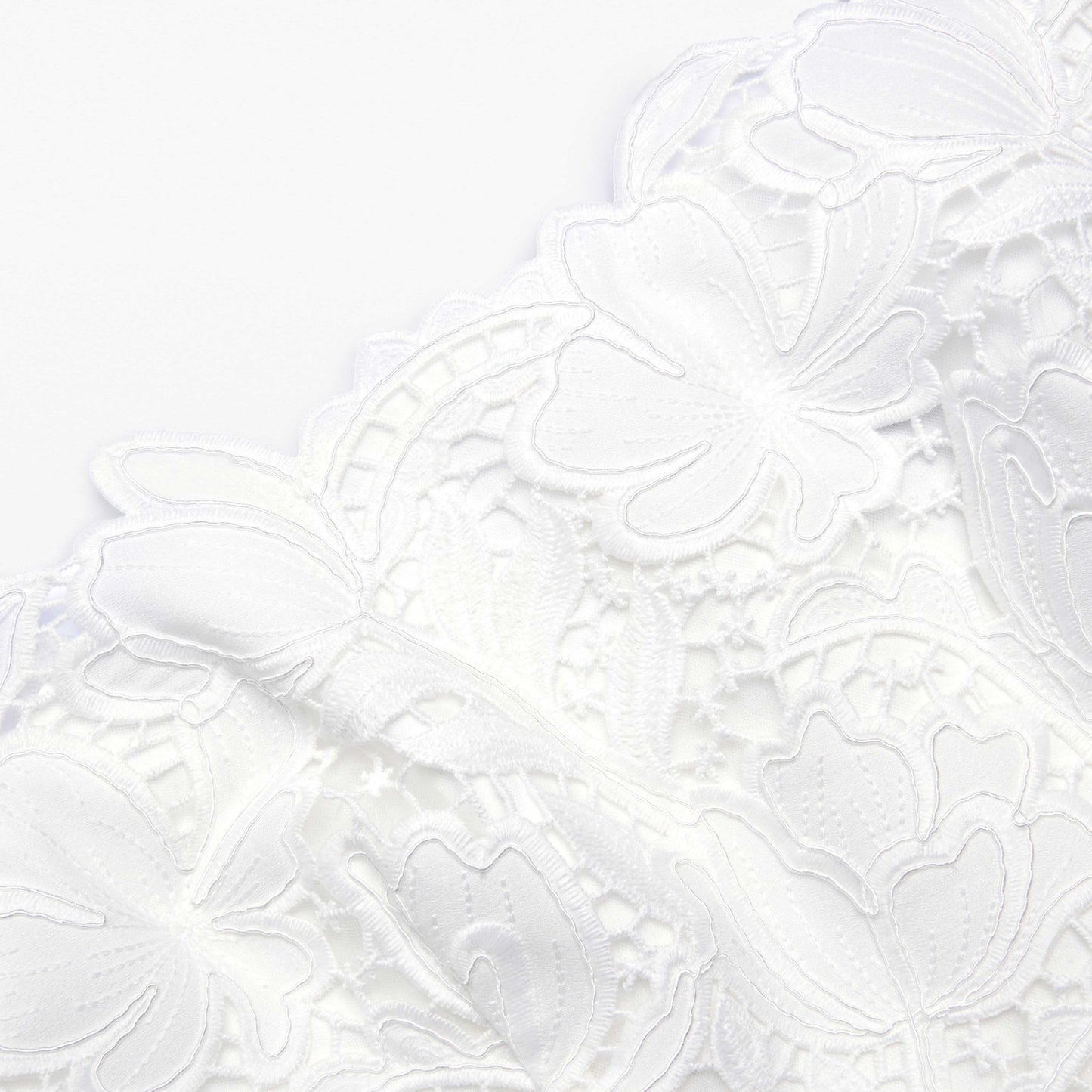 White Lace Peplum Top