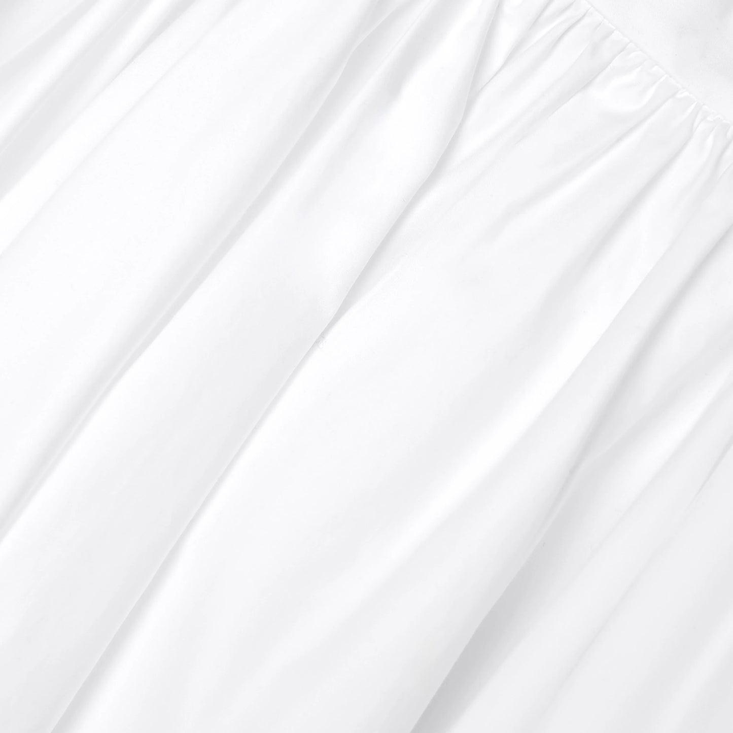 White Cotton Poplin Midi Skirt