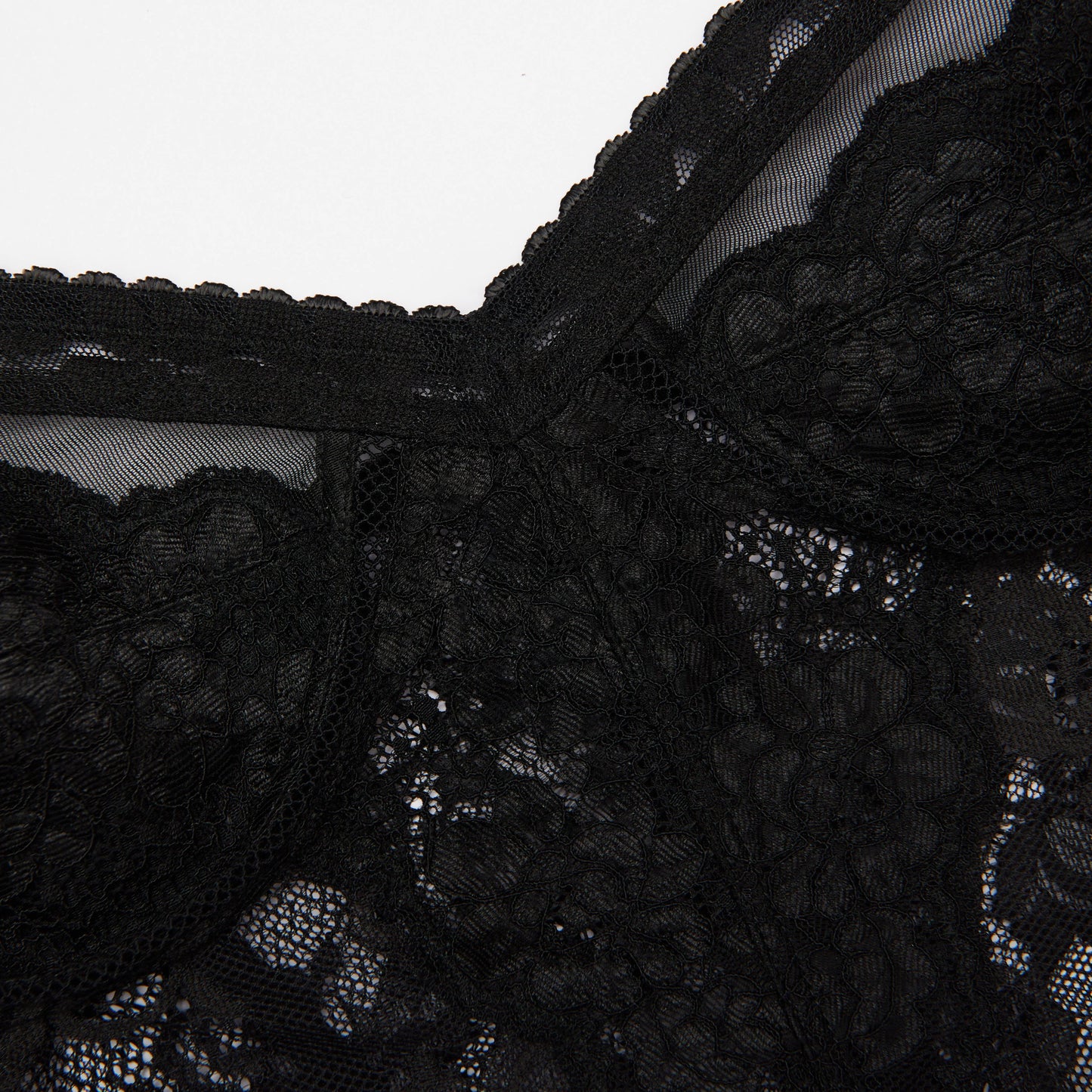 Black Lace Strappy Top