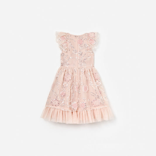 Pink Sequin Embellished Dress