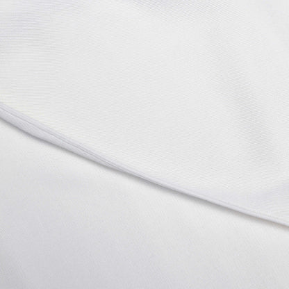 White Viscose Knit Drape Maxi Dress