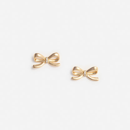 Gold Bow Earrings