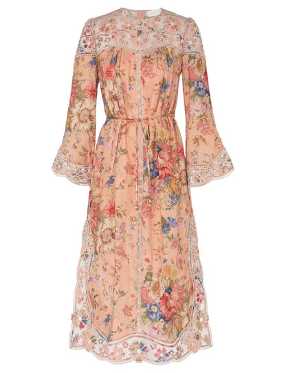 August Broderie Midi Dress