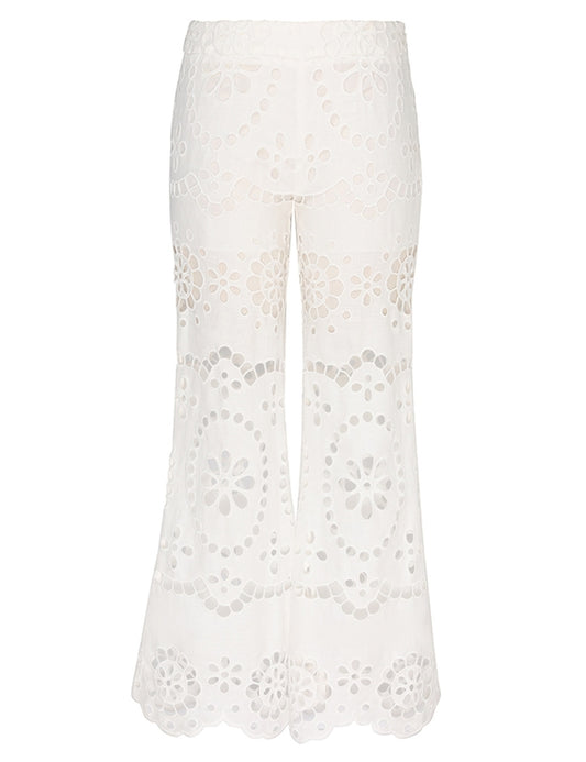 Lexi Embroidered Flare Pant