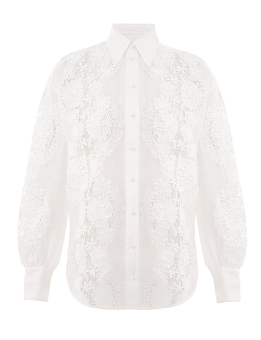 Halliday Lace Flower Shirt