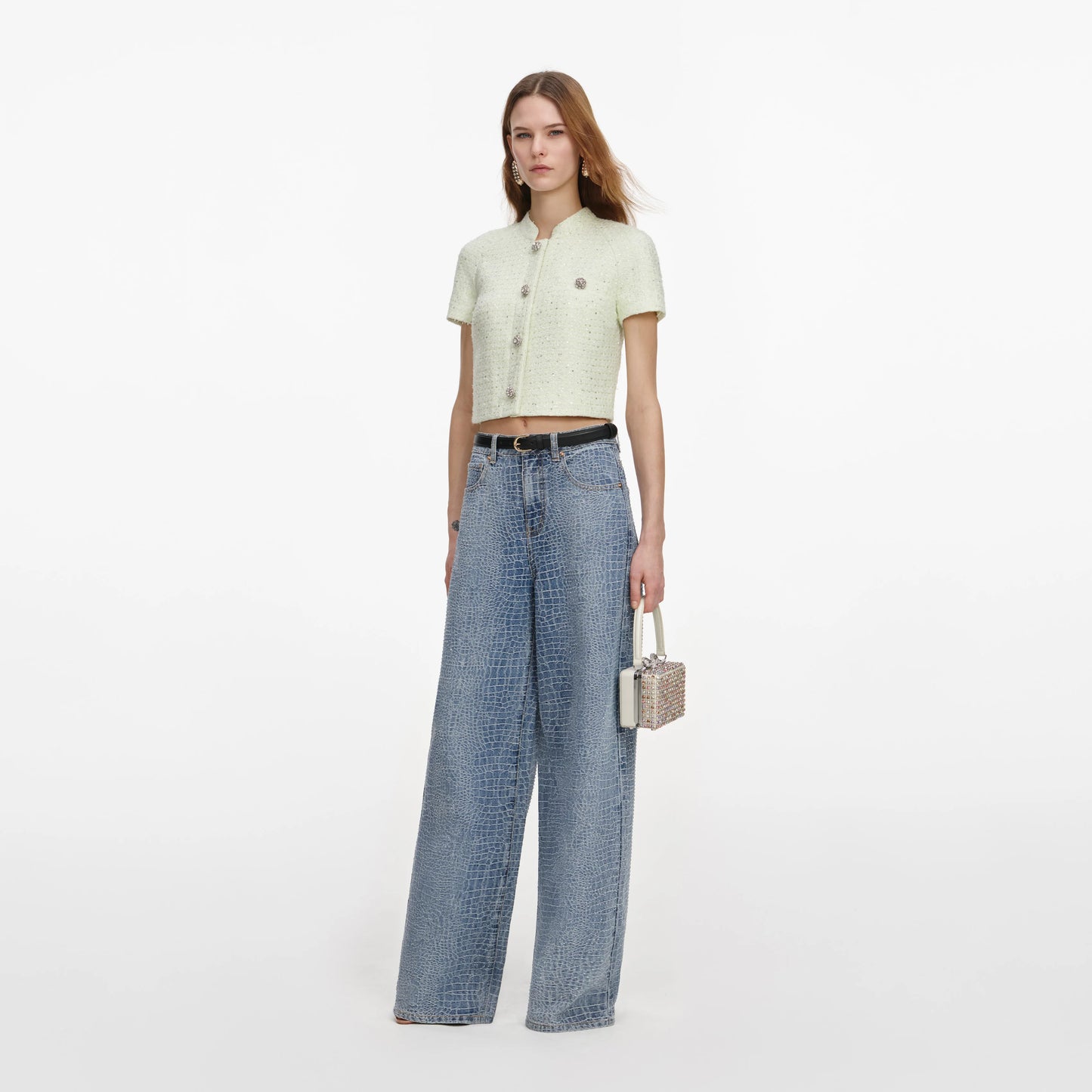 Lime Boucle Top