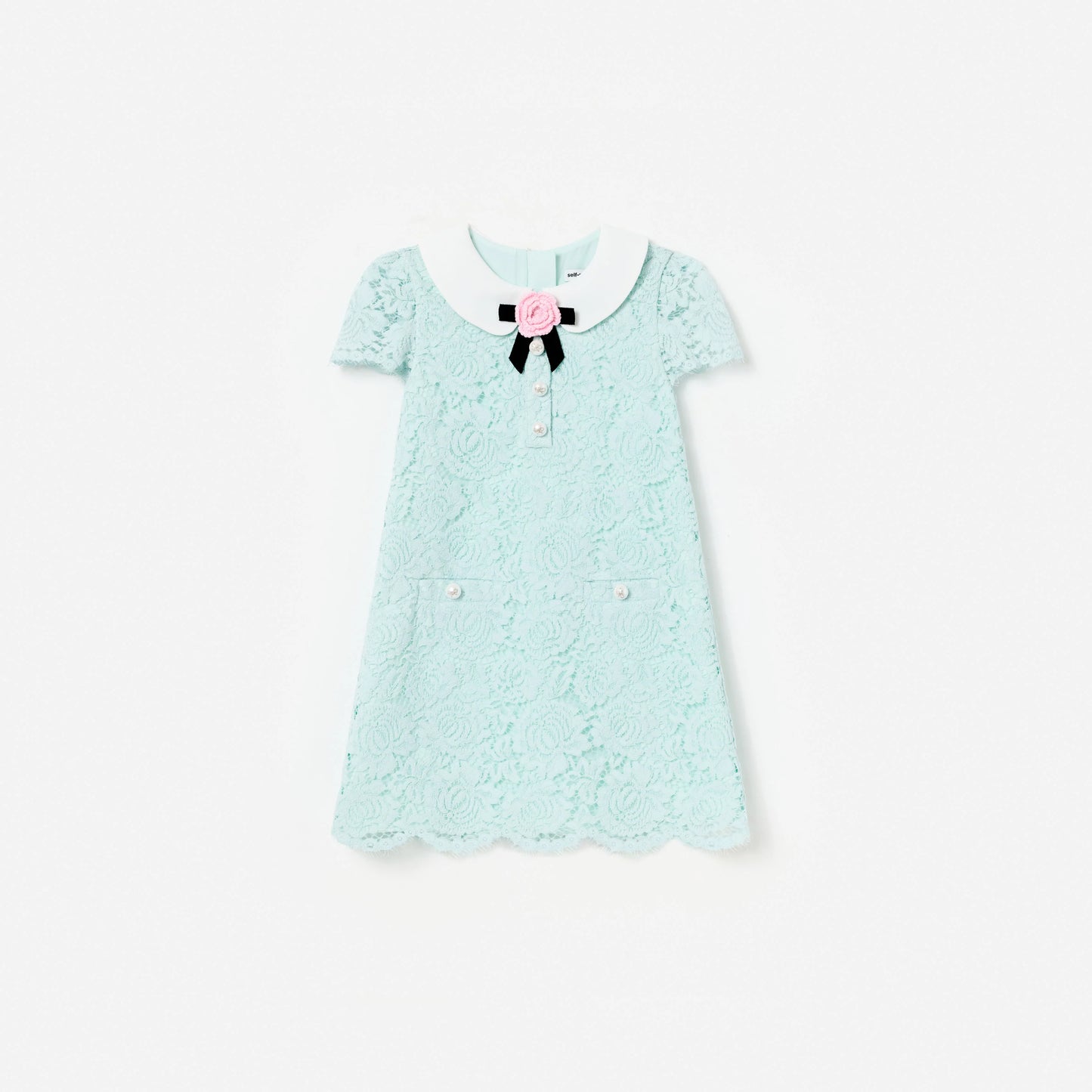 Mint Lace Collared Dress