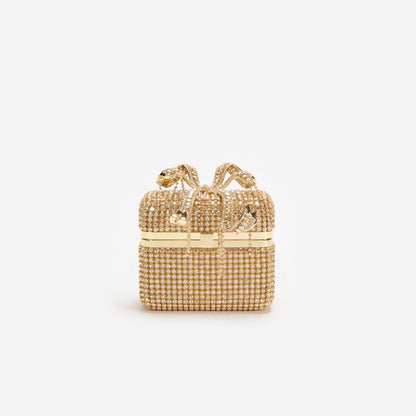 Gold Crystal Vanity Case