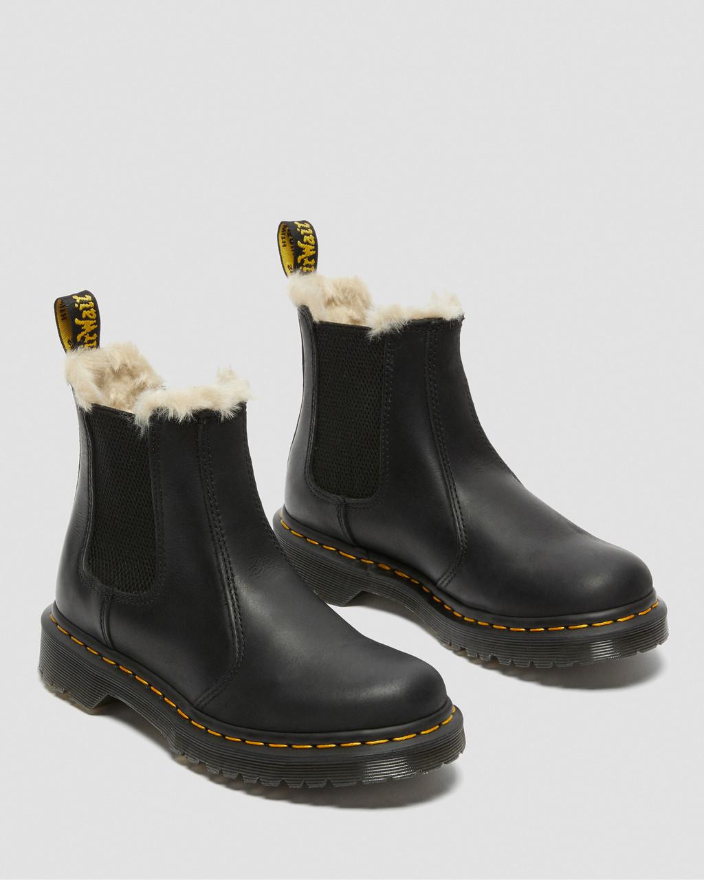 2976 Leonore Faux Fur Lined Burnished Chelsea Boots