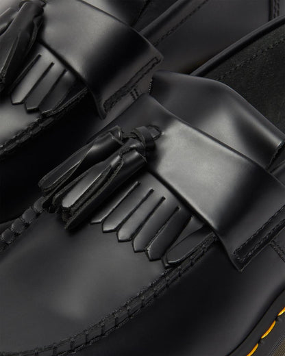 Adrian Yellow Stitch Smooth Leather Tassle Loafers