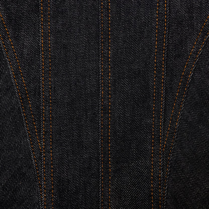 Indigo Denim Bow Mini Dress