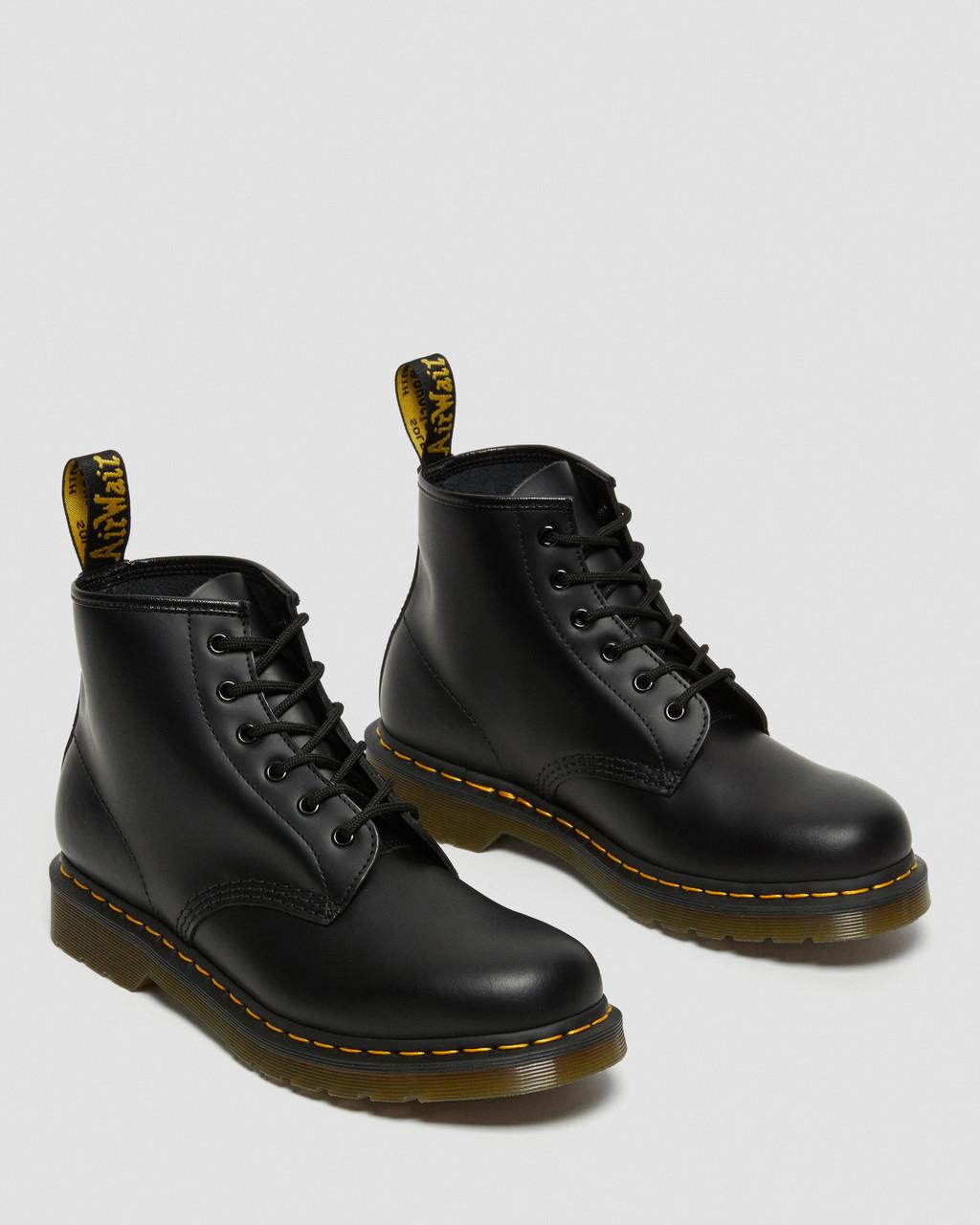101 Yellow Stitch Smooth Leather Ankle Boots