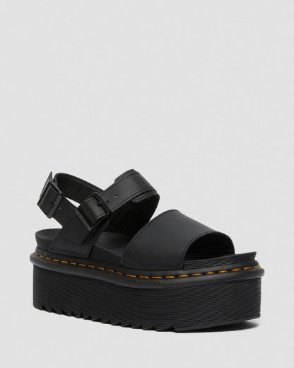 Voss Quad Leather Strap Platform Sandals