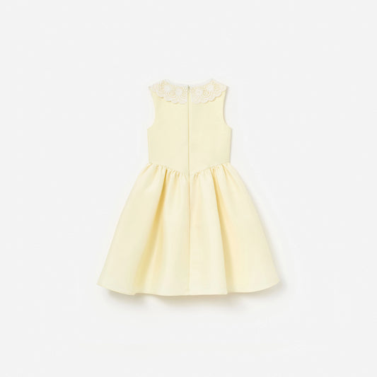 Yellow Taffeta Lace Dress