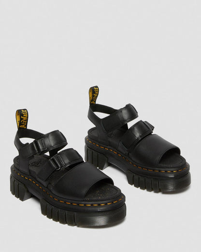 Ricki Nappa Lux Leather 3-Strap Platform Sandals