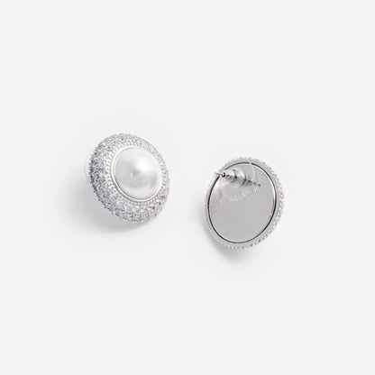 Small Crystal Pearl Earrings