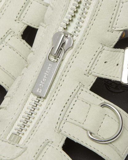 Olson Tumbled Nubuck Leather Gladiator Zip Sandals