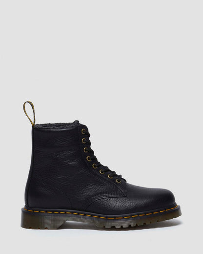 1460 Faux Fur Lined Grizzly Leather Lace Up Boots