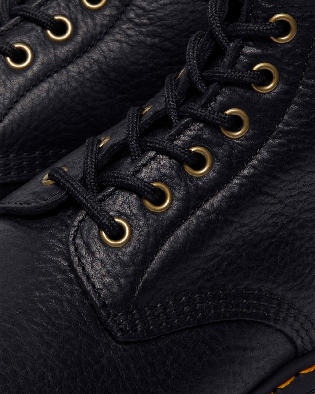 1460 Faux Fur Lined Grizzly Leather Lace Up Boots