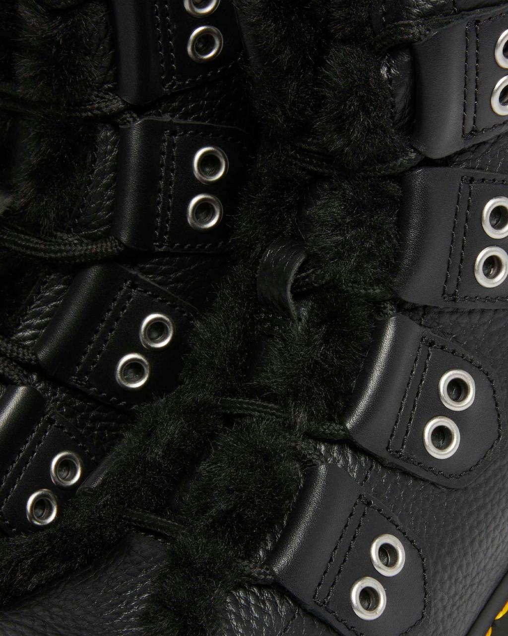 1460 Faux Fur Lined Leather Lace Up Boots