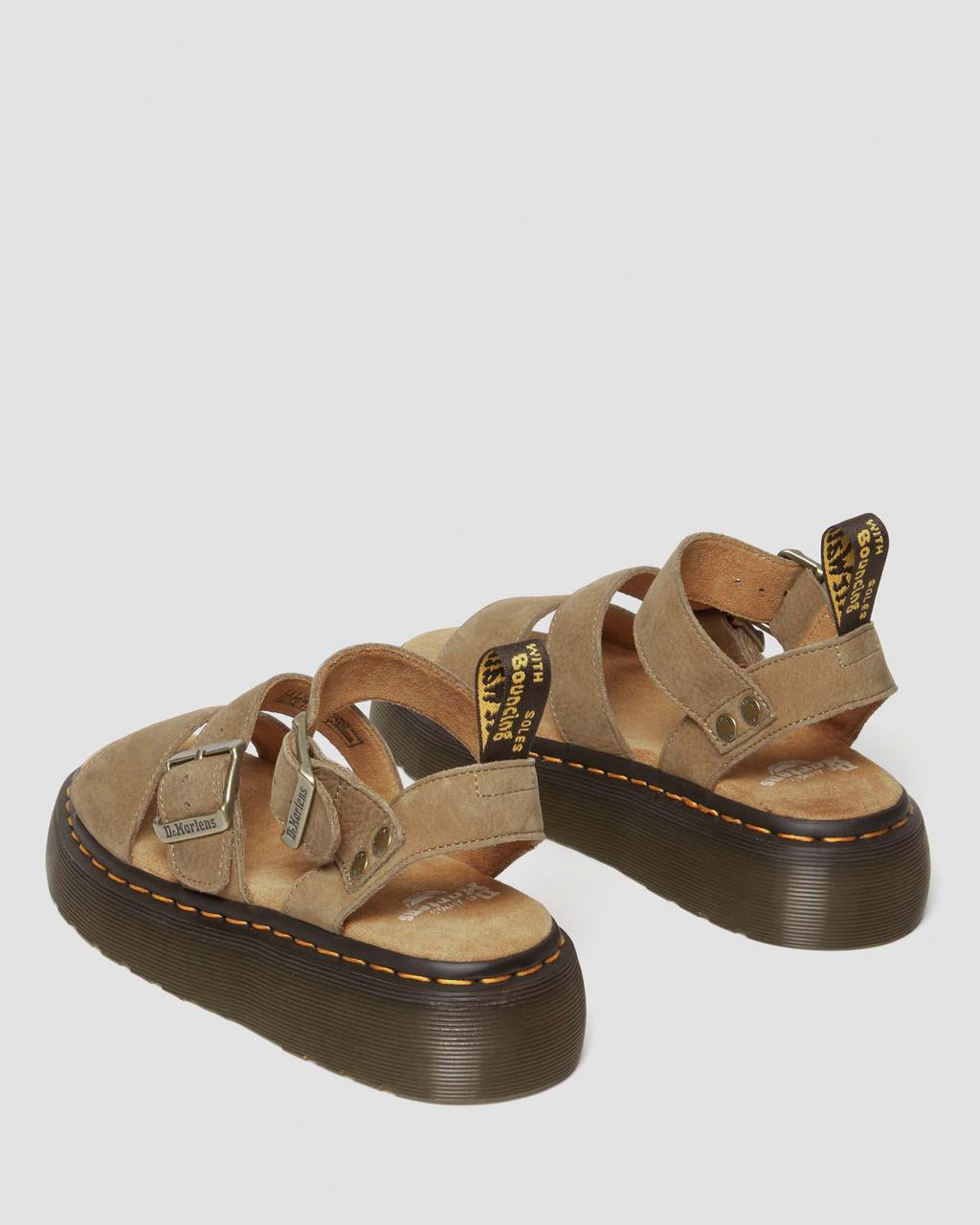 Gryphon Tumbled Nubuck Leather Platform Sandals