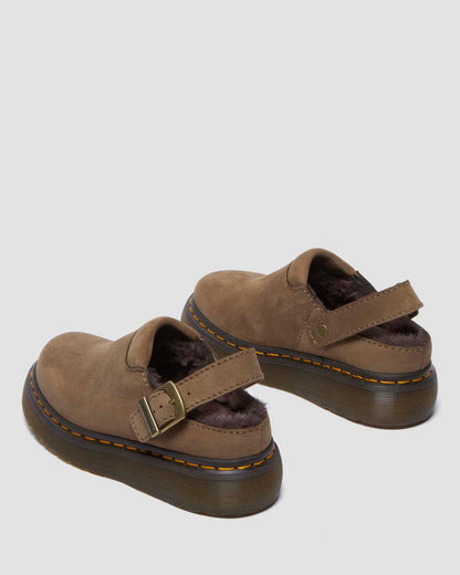 Laketen Faux Fur Lined Platform Mules