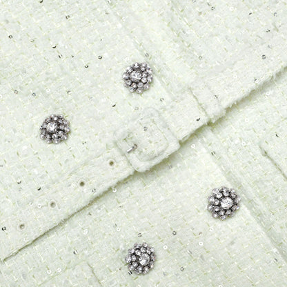 Lime Boucle Midi Dress