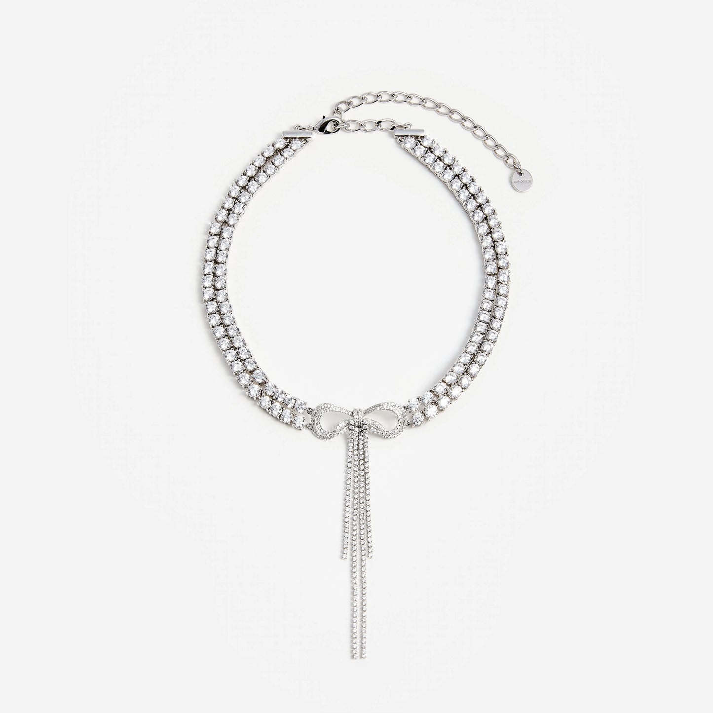 Double Crystal Bow Choker