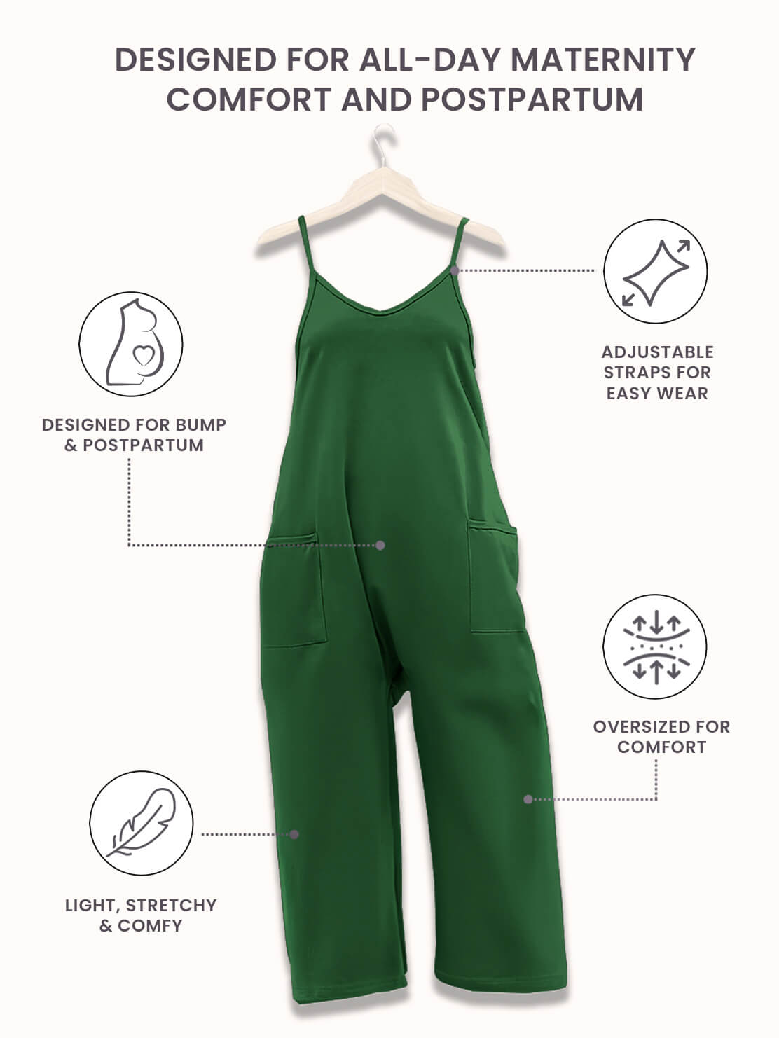 Oversized Jumpsuit - Maternity & Postpartum---Click to buy and get an additional 50% off
