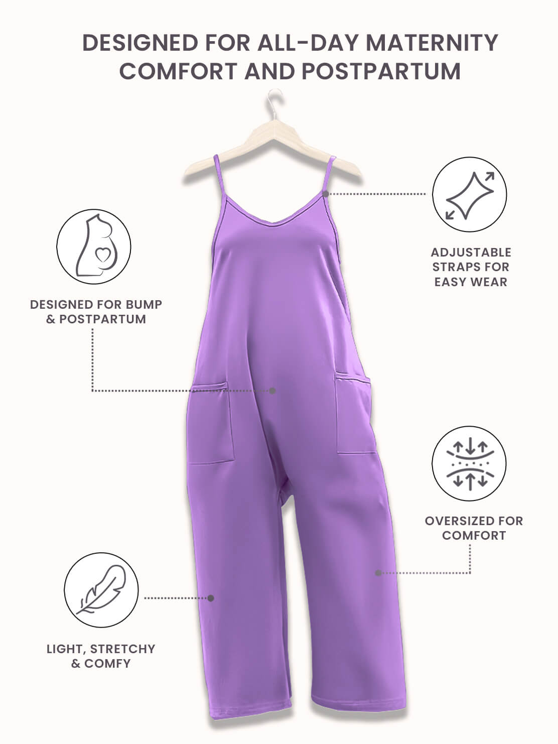 Oversized Jumpsuit - Maternity & Postpartum---Click to buy and get an additional 50% off