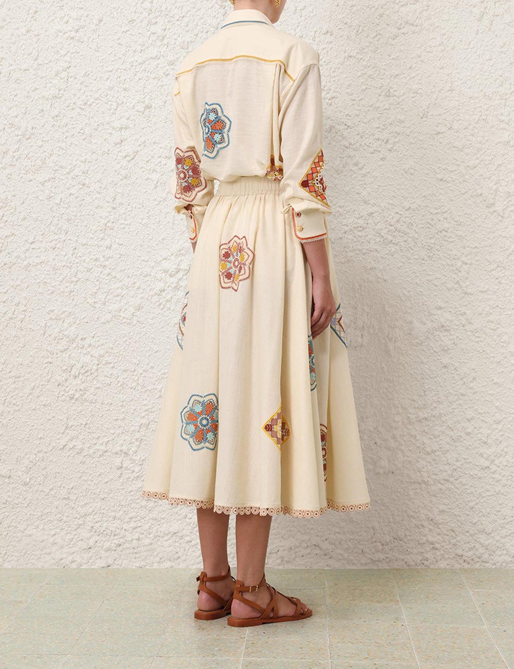 Ottie Doily Midi Skirt
