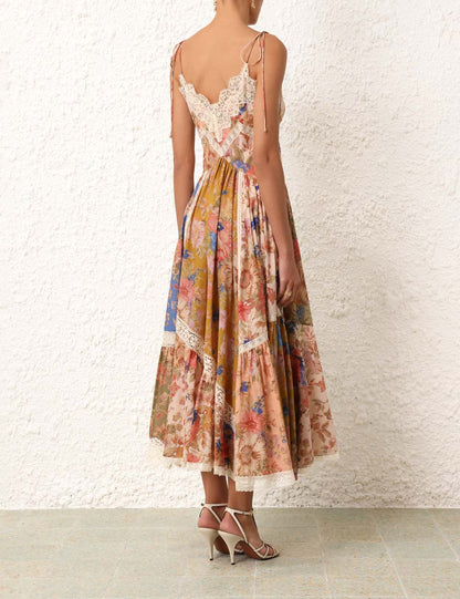 August Asymmetric Slip Dress