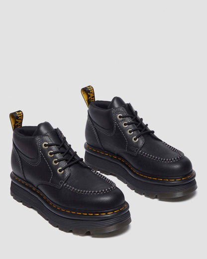 Zebzag Leather Casual 4-Eye Lace-Up Boots