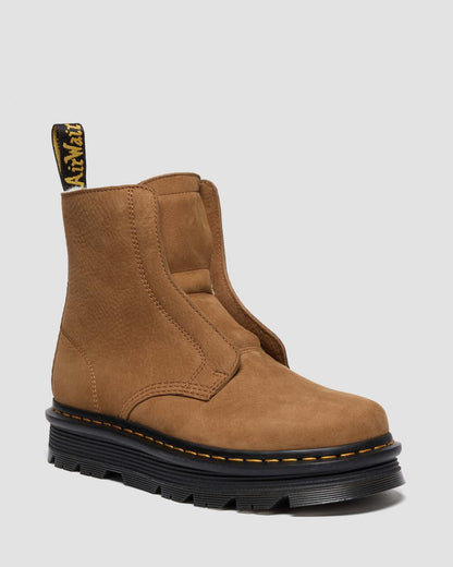 ZEBZAG LACELESS WARM LINED SLIP ON NUBUCK BOOTS