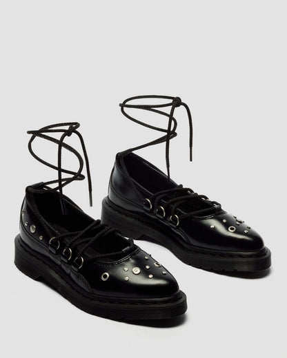 ELPHIE II STUDDED BUTTERO LEATHER BALLET FLATS