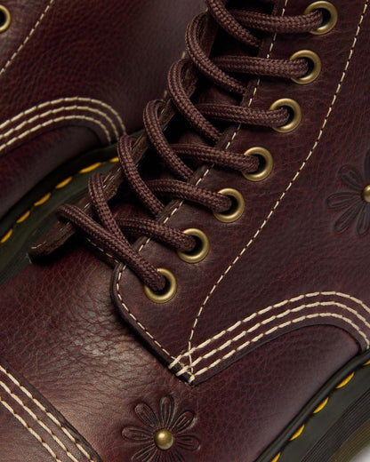 Sinclair Flower Grizzly Leather Platform Boots