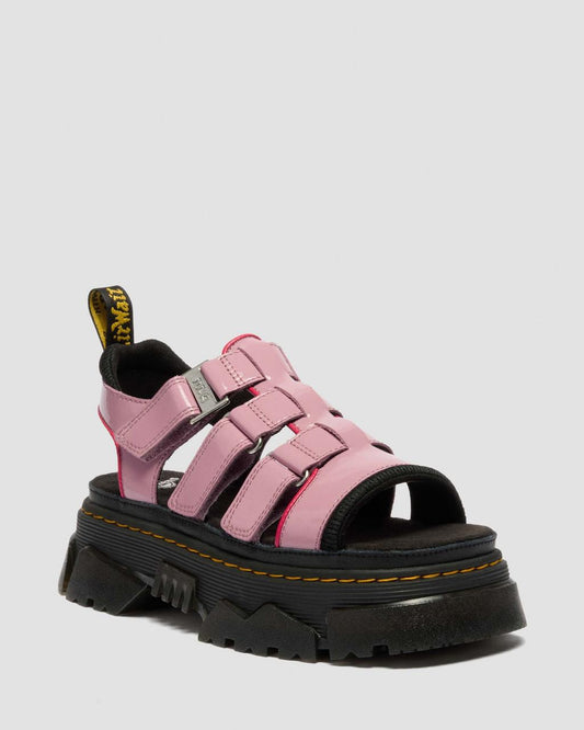 Mattison Three Strap Soft Patent Leather Sandals
