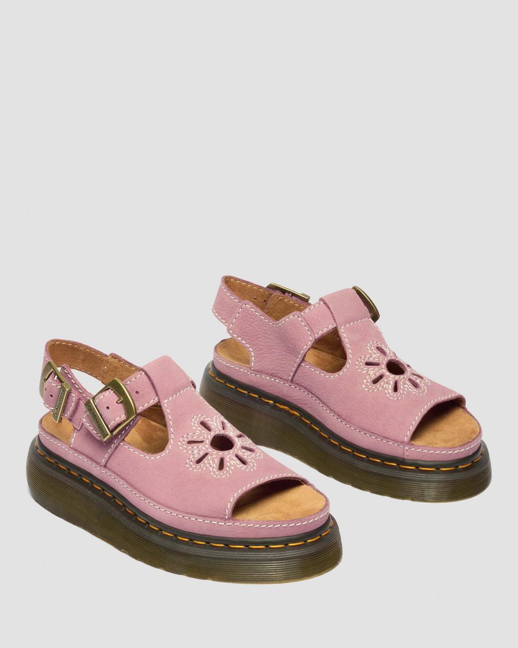 Dunnet Flower Nubuck Platform Sandals