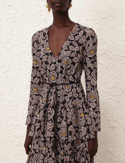 Ottie Tiered Midi Dress