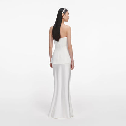 White Bandeau Maxi Dress