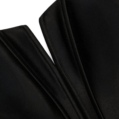 Black Taffeta Corset Top