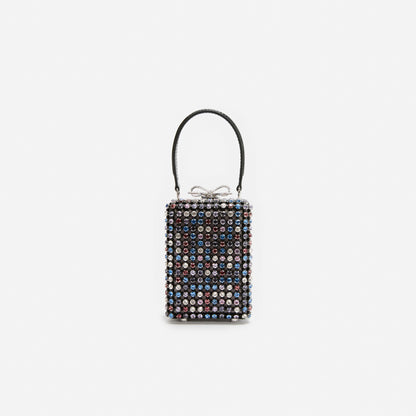 Multi Crystal Chainmail Micro Bag