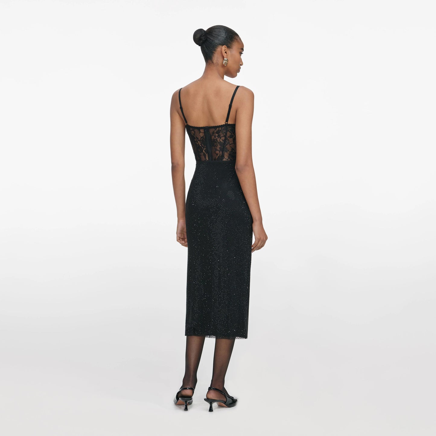 Black Lace Strappy Top