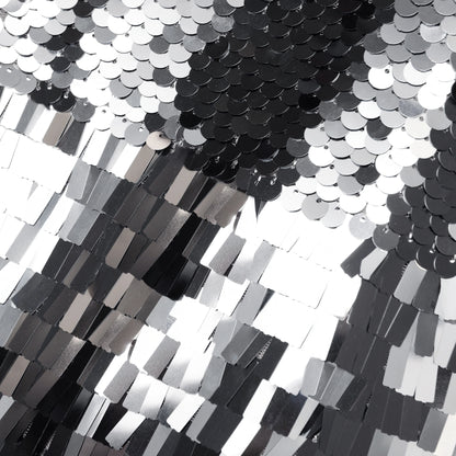 Silver Gradient Sequin Midi Skirt
