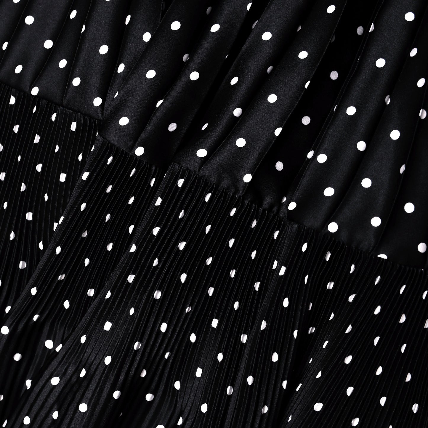 Black Polka Dot Frill Maxi Dress