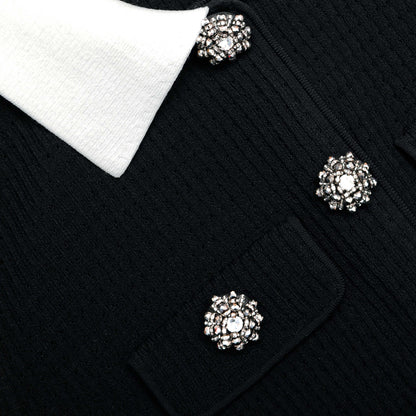 Black Tailored Knit Mini Dress