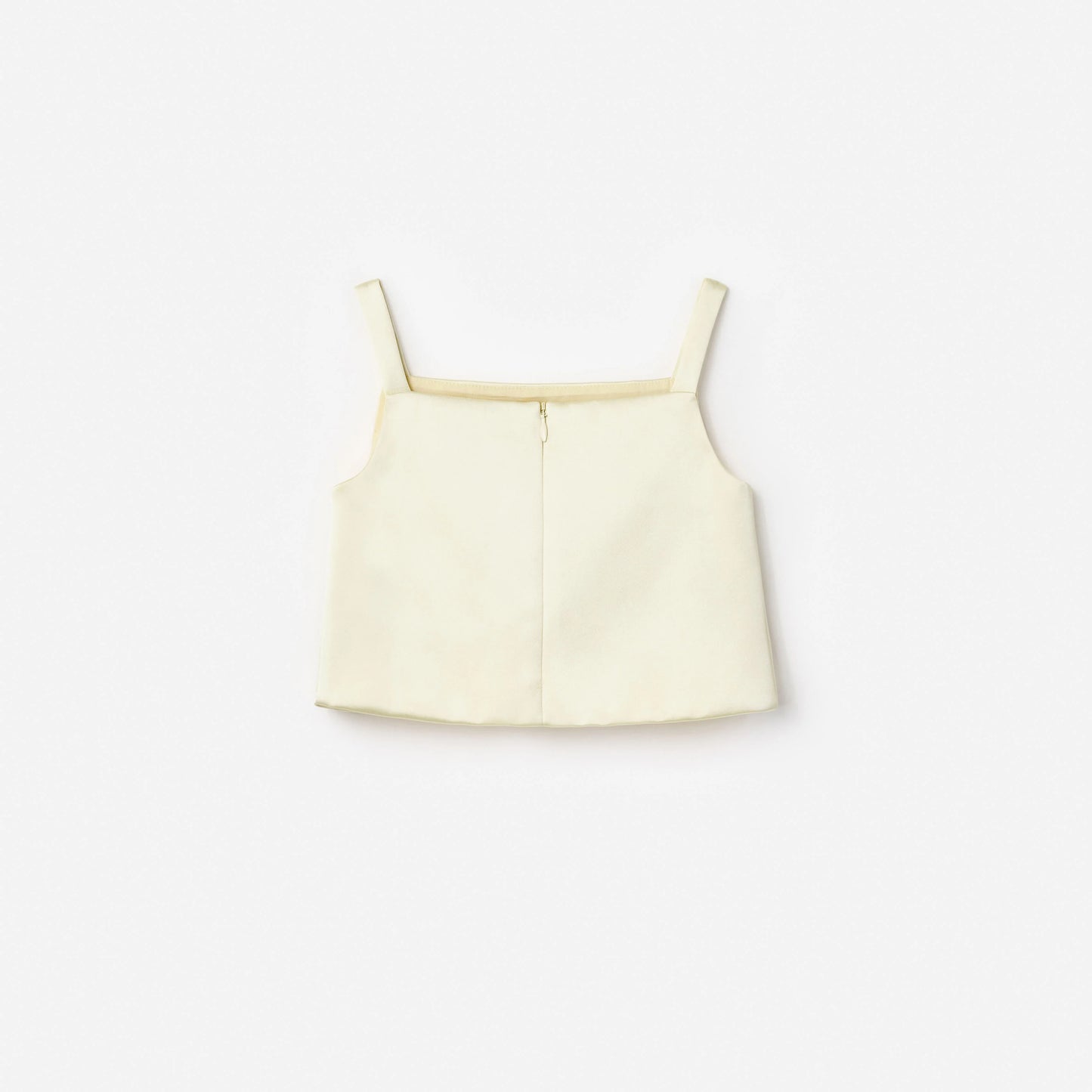 Yellow Satin Sequin Flower Top