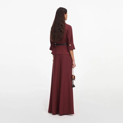 Brown Twill Maxi Dress