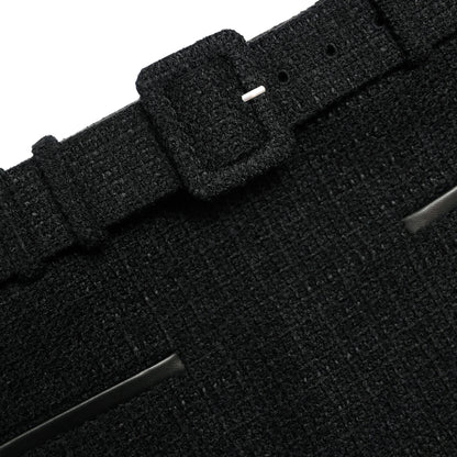 Black Boucle Mini Skirt